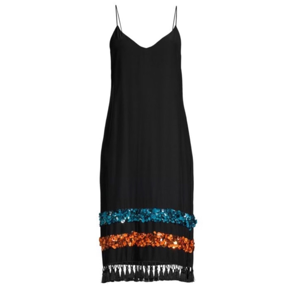 SACHIN + BABI • Bosphorus Silk Sleeveless Sequin Midi Slip Dress, 2 - Picture 4 of 16